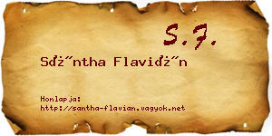 Sántha Flavián névjegykártya